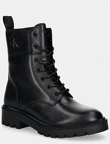 Workery Calvin Klein Jeans  czarne damskie YW0YW01550