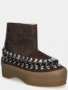 Śniegowce BLUEMARBLE  brązowe męskie FO09.LT20B24