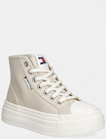 Trampki wysokie Tommy Jeans  beżowe damskie EN0EN02704