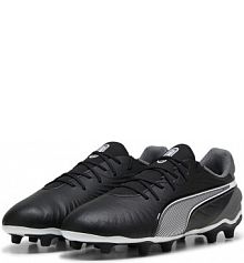 Młodzieżowe buty piłkarskie KING Match FG/AG PUMA czarne White Cool Dark Gray dziecięce