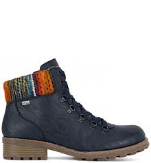 Trzewiki Rieker niebieskie damskie Z0445-14