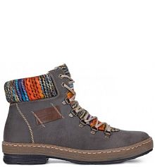 Trzewiki Rieker szare damskie Z6743-45