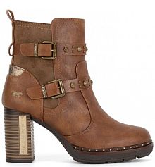 Botki na obcasie mustang brązowe 1336-512