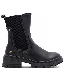 Botki na obcasie mustang czarne 1469-501