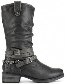 Kozaki mustang szare damskie 1229-605