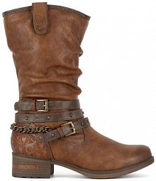 Kozaki mustang brązowe damskie 1229-605