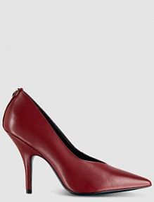 Skórzane czółenka czerwone PATRIZIA PEPE