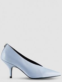 Skórzane czółenka niebieskie PATRIZIA PEPE