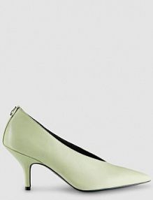 Skórzane czółenka zielone PATRIZIA PEPE