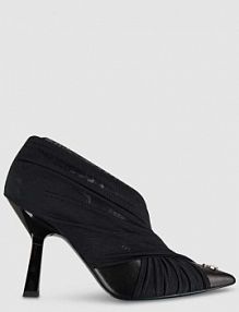 Czułenka z marszczeniem czarne PATRIZIA PEPE