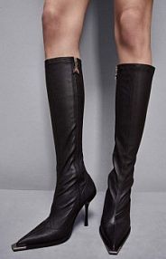 Kozaki strech na obcasie czarne PATRIZIA PEPE