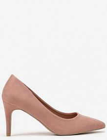 Różowe Casualowe Szpilki Vices z Wkładką ze Skóry Naturalnej Cleinae Renee