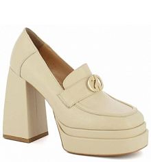 Mokasyny Carinii beżowe damskie