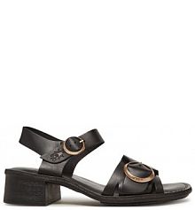 Sandały na słupku Fly London czarne 