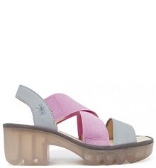 Sandały na koturnie Fly London różowe 