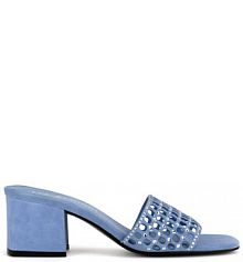 Klapki Eva Minge niebieskie damskie 