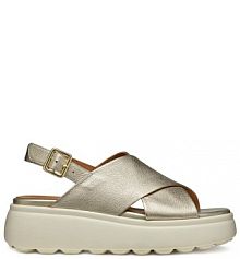 Sandały na koturnie Geox beżowe 