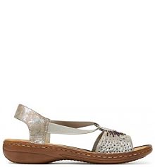 Sandały na koturnie Rieker szare 