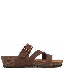 Klapki Geox brązowe damskie 