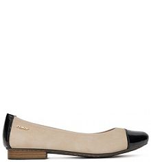 Baleriny Rieker beżowe damskie 