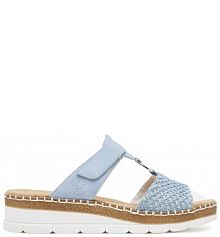 Klapki Rieker niebieskie damskie 