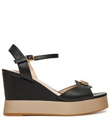 Sandały na koturnie Liu Jo czarne 