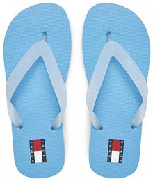 Japonki Tommy Jeans błękitny damskie 