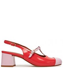 Sandały na słupku Fly London pomarańczowe 