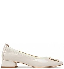 Półbuty na obcasie Caprice beżowe damskie 