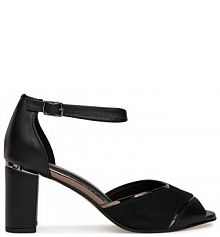 Sandały na słupku Lasocki czarne 