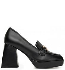 Półbuty na obcasie DeeZee czarne damskie 