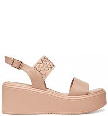 Sandały na koturnie Clara Barson różowe 