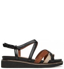 Sandały na koturnie Tamaris czarne 