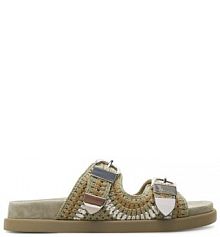 Klapki Aldo zielone damskie 