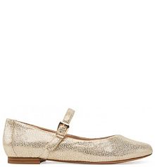 Baleriny Caprice złote damskie 