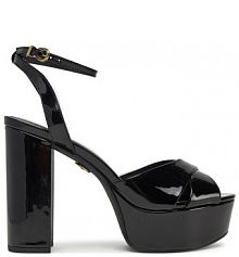 Sandały na słupku Buffalo czarne 