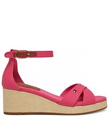 Sandały na koturnie Tommy Hilfiger różowe 