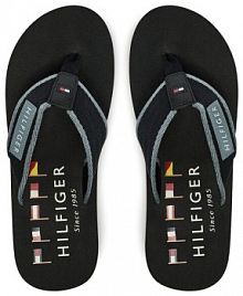 Japonki Tommy Hilfiger czarne męskie 