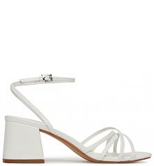 Sandały na słupku JENNY białe 