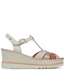 Sandały na koturnie Pikolinos białe 