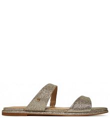 Klapki MICHAEL Michael Kors złote damskie 