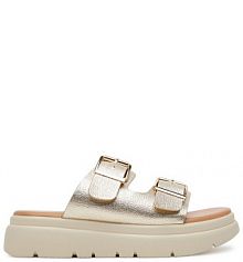 Klapki Clara Barson złote damskie 