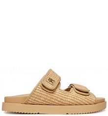 Klapki Tommy Hilfiger beżowe damskie 