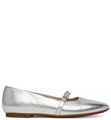 Baleriny Gabor srebrne damskie 