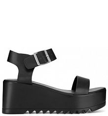 Sandały na koturnie JENNY czarne 