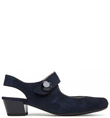 Sandały na słupku Ara granatowe 