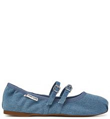 Baleriny Tommy Jeans niebieskie damskie 