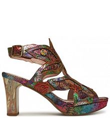 Sandały na słupku Laura Vita kolorowy