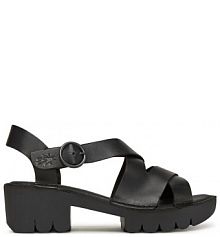 Sandały na słupku Fly London czarne 