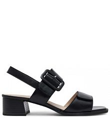 Sandały na słupku Caprice czarne 